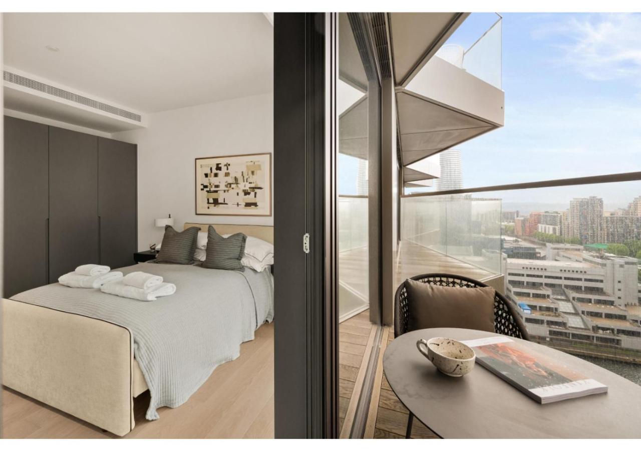 Elegant And Modern Apartments In Canary Wharf Right Next To Thames Londra Exterior foto