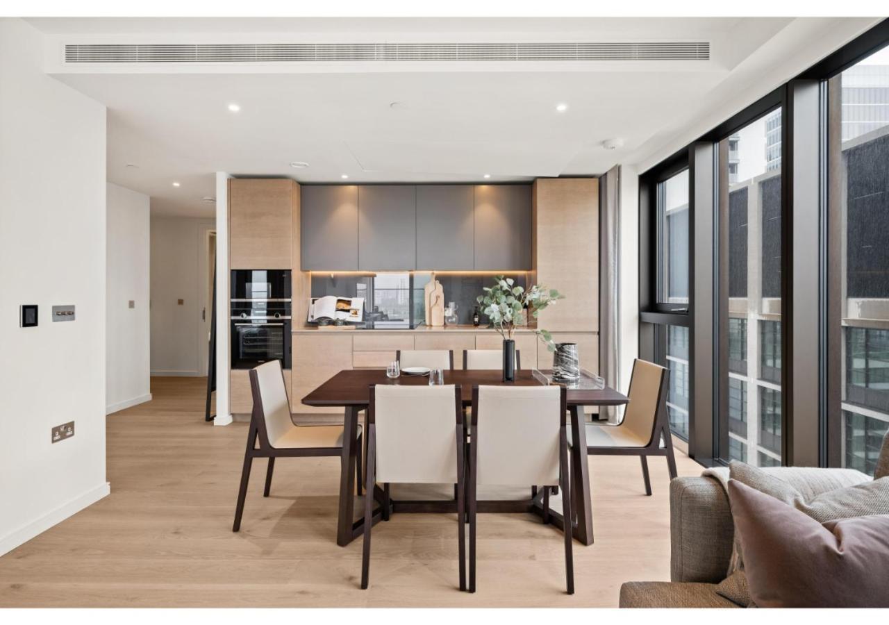 Elegant And Modern Apartments In Canary Wharf Right Next To Thames Londra Exterior foto