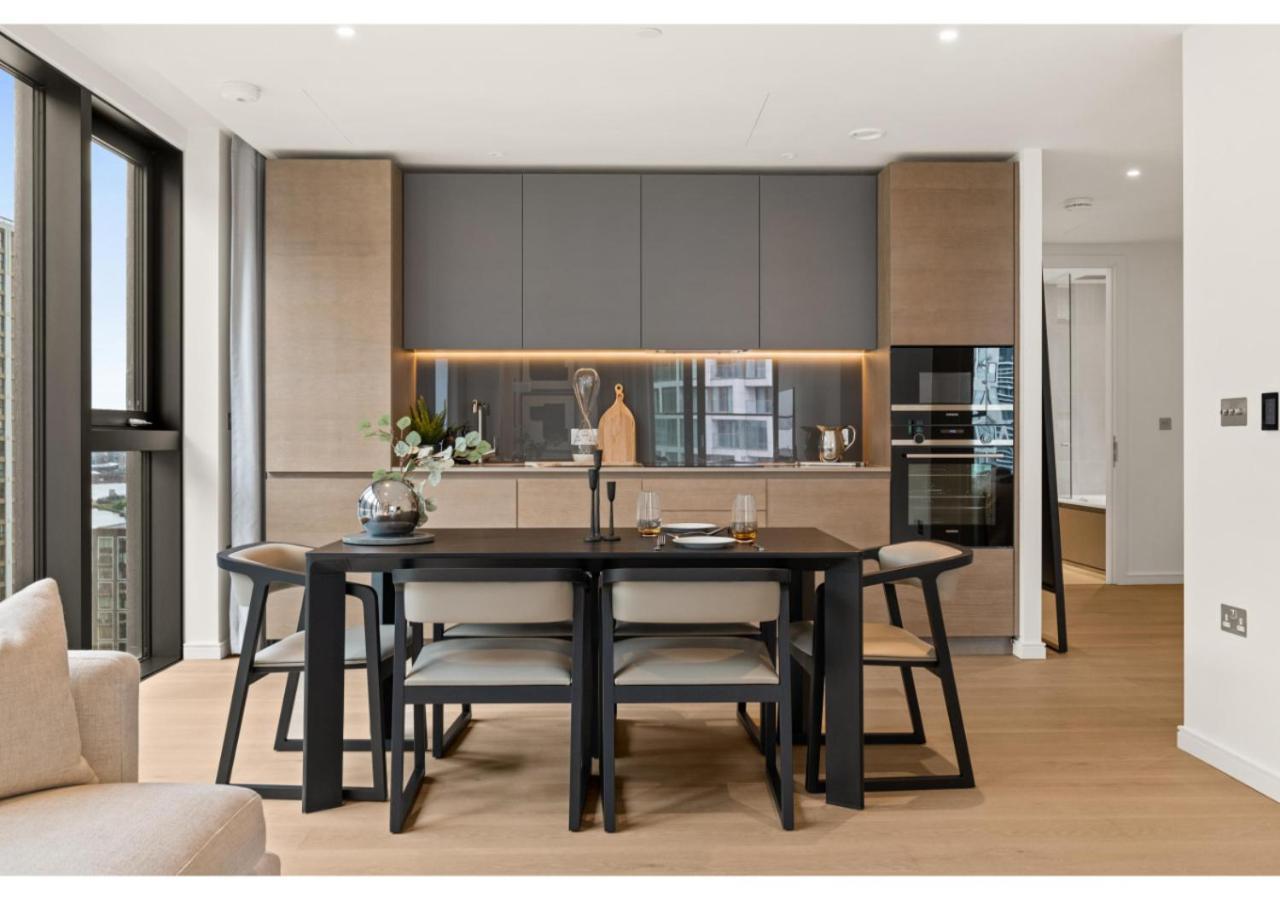 Elegant And Modern Apartments In Canary Wharf Right Next To Thames Londra Exterior foto