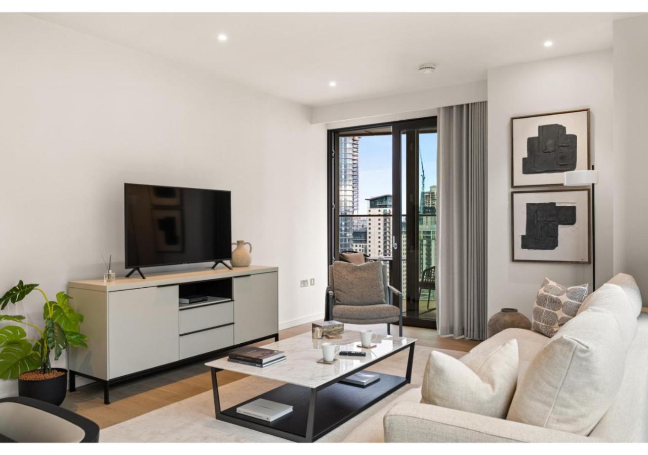 Elegant And Modern Apartments In Canary Wharf Right Next To Thames Londra Exterior foto