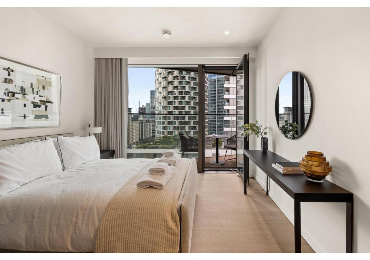Elegant And Modern Apartments In Canary Wharf Right Next To Thames Londra Exterior foto
