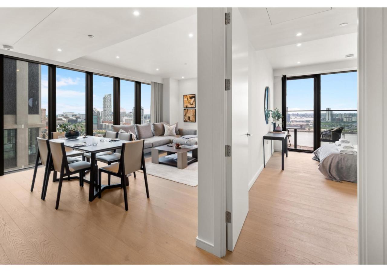 Elegant And Modern Apartments In Canary Wharf Right Next To Thames Londra Exterior foto