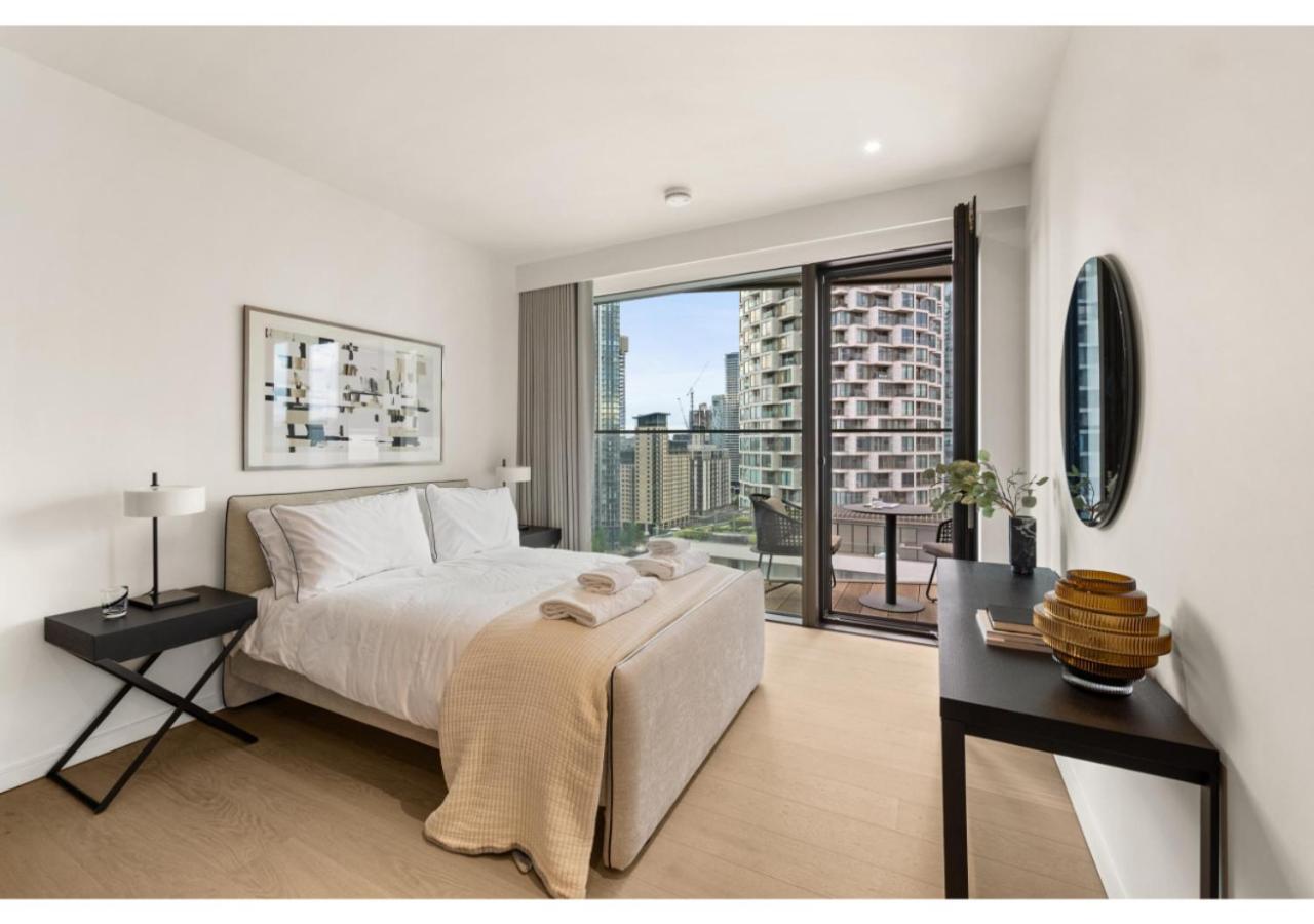 Elegant And Modern Apartments In Canary Wharf Right Next To Thames Londra Exterior foto