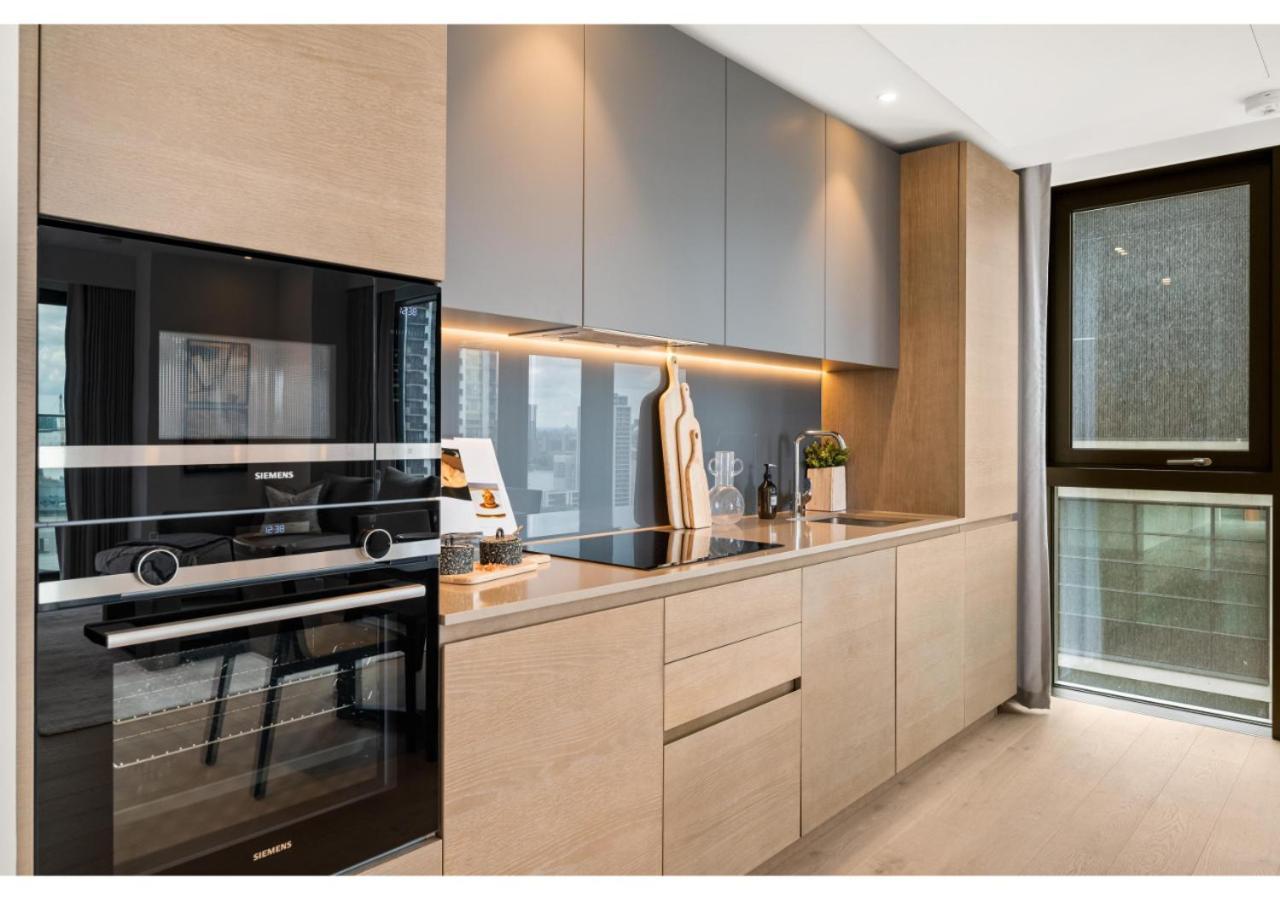 Elegant And Modern Apartments In Canary Wharf Right Next To Thames Londra Exterior foto
